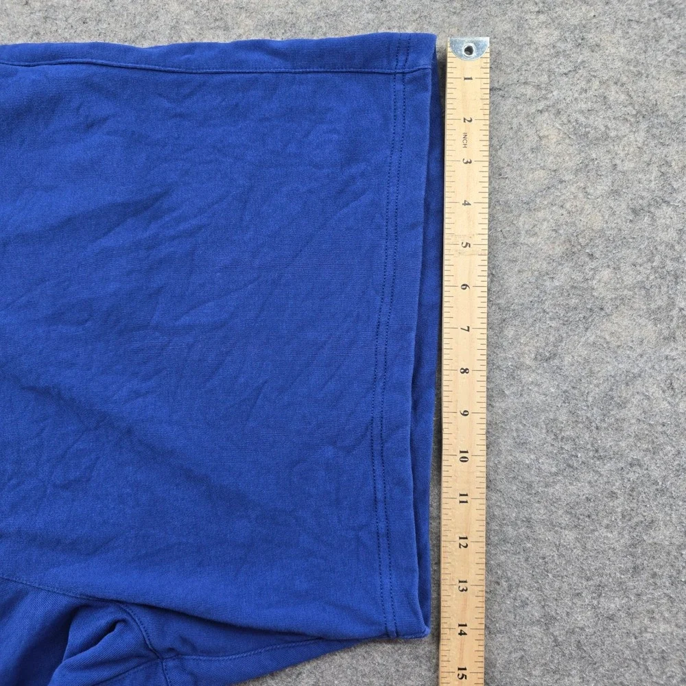 Armani Exchange Mens L Logo Sweat Shorts Blue Cotton Drawstring Pockets 6